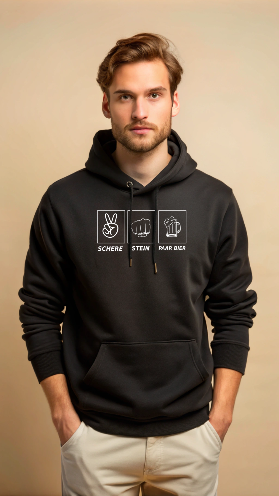 Hoodie "Schere, Stein, paar Bier" Herren