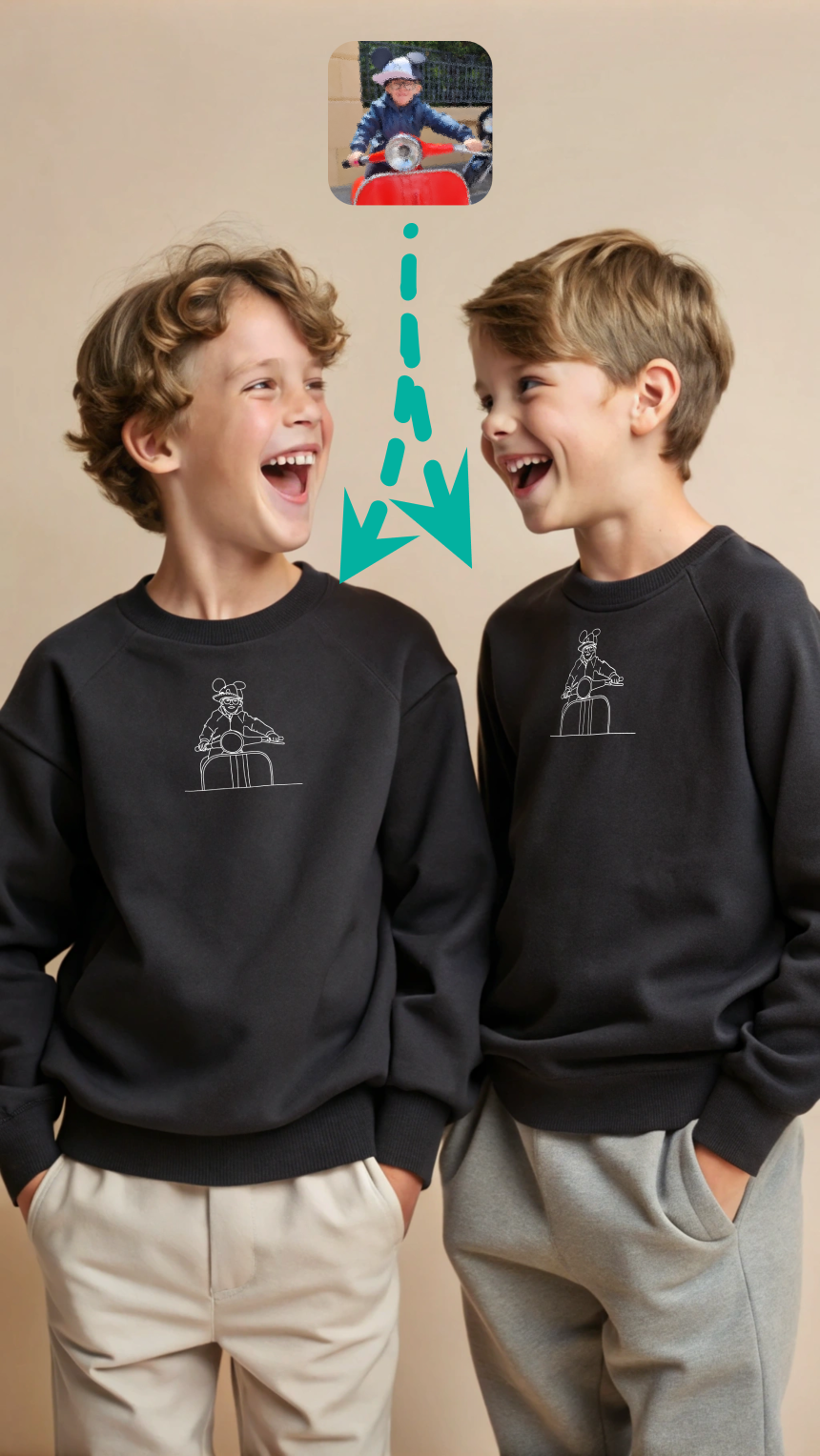 Sweatshirt Lineart Doppelpack Kinder