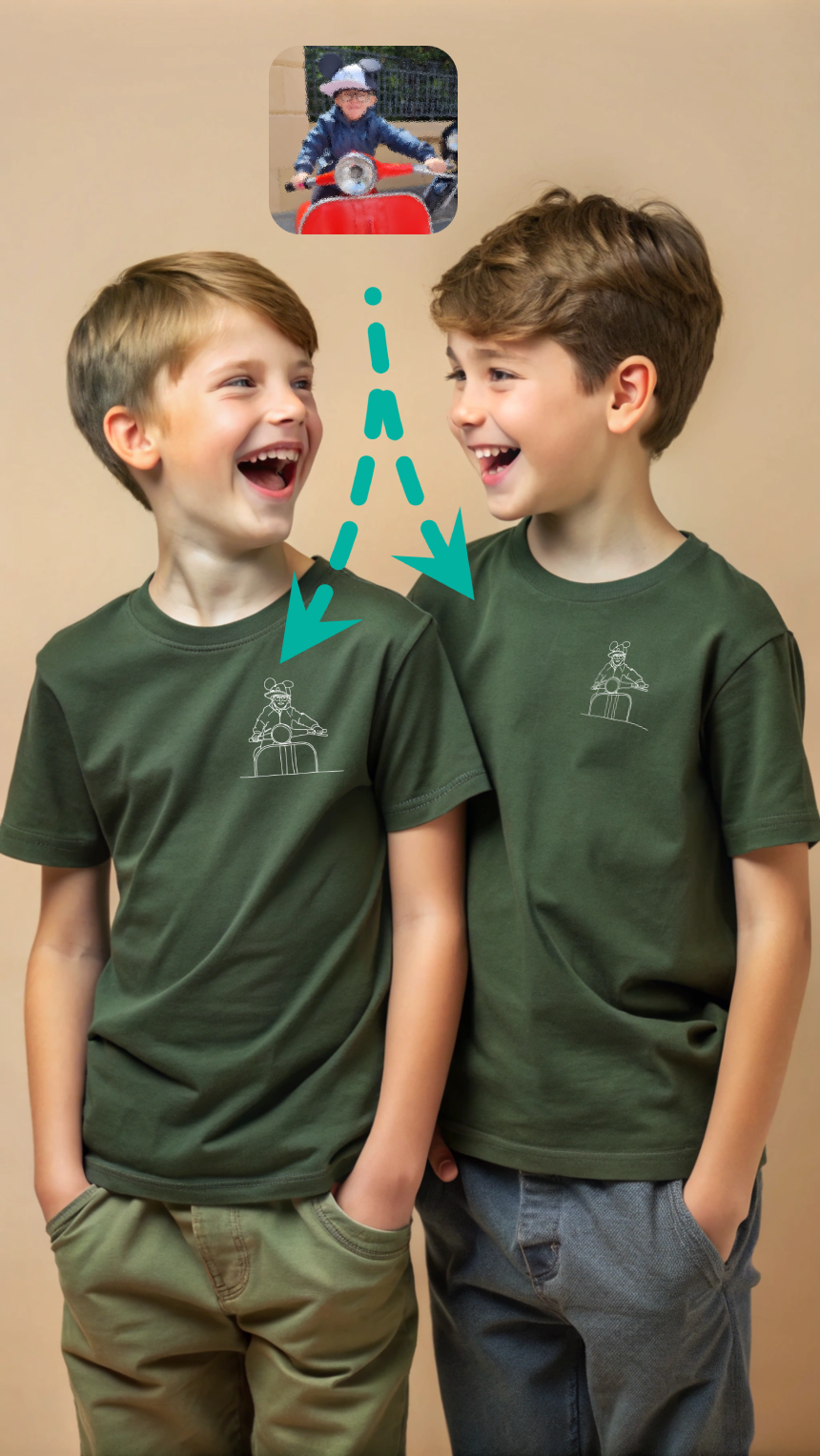 T-Shirt Linearte Doppelpack Kinder
