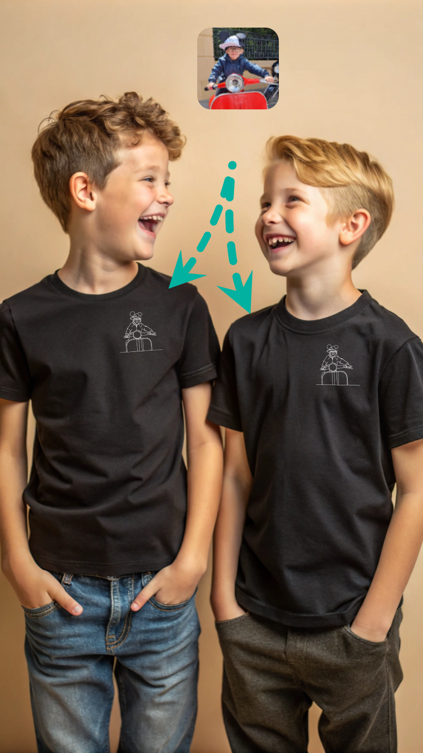 T-Shirt Linearte Doppelpack Kinder