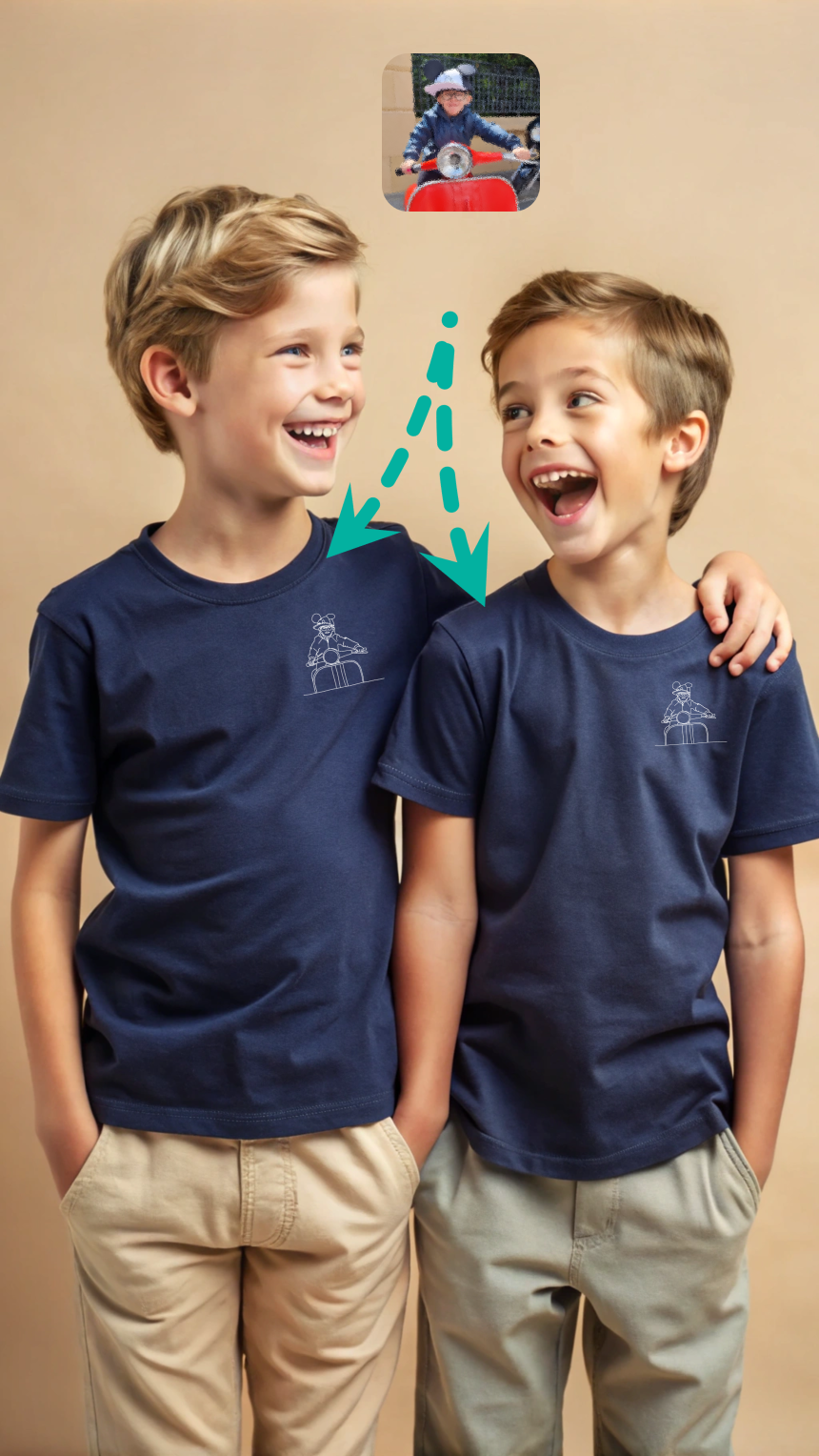 T-Shirt Linearte Doppelpack Kinder
