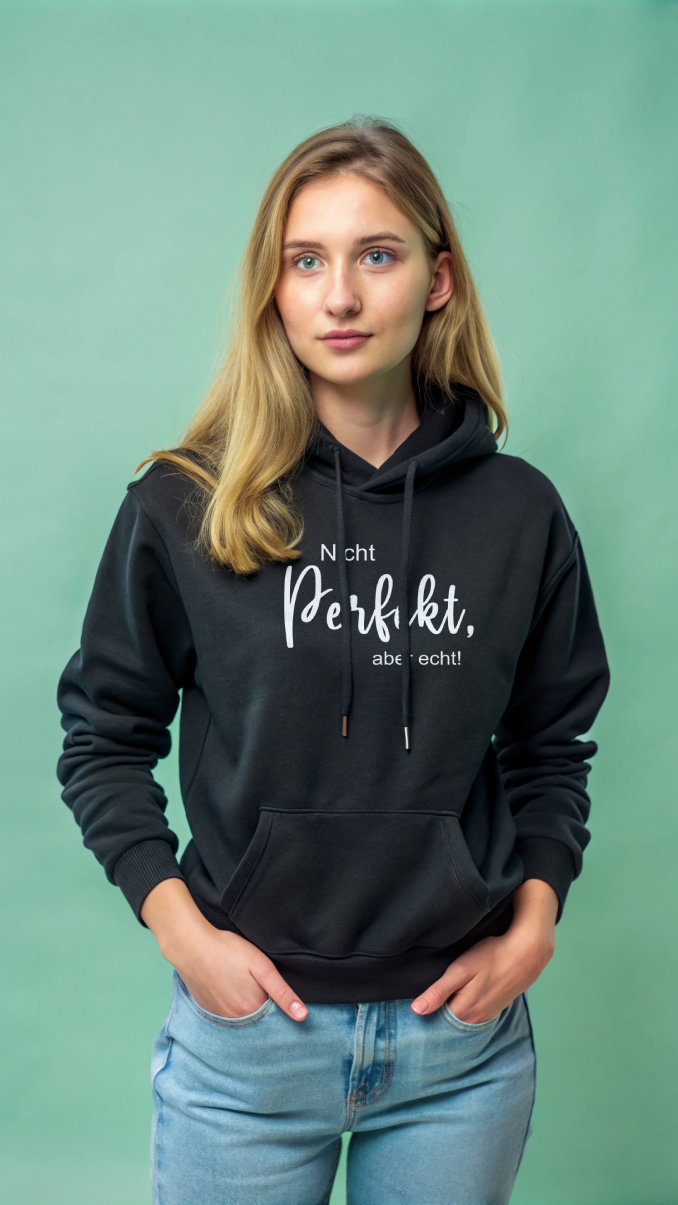 Hoodie "Nicht perfekt" Damen