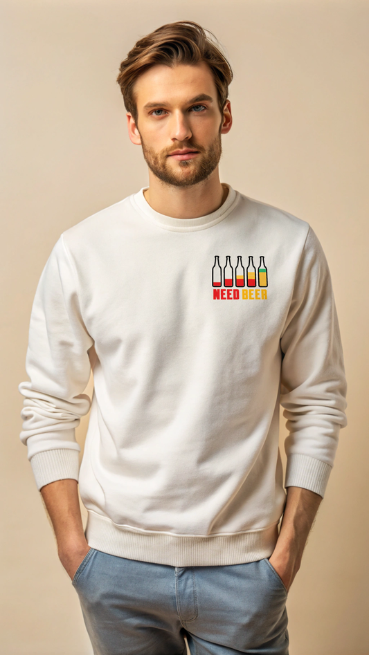 Sweatshirt "Need Beer" Herren