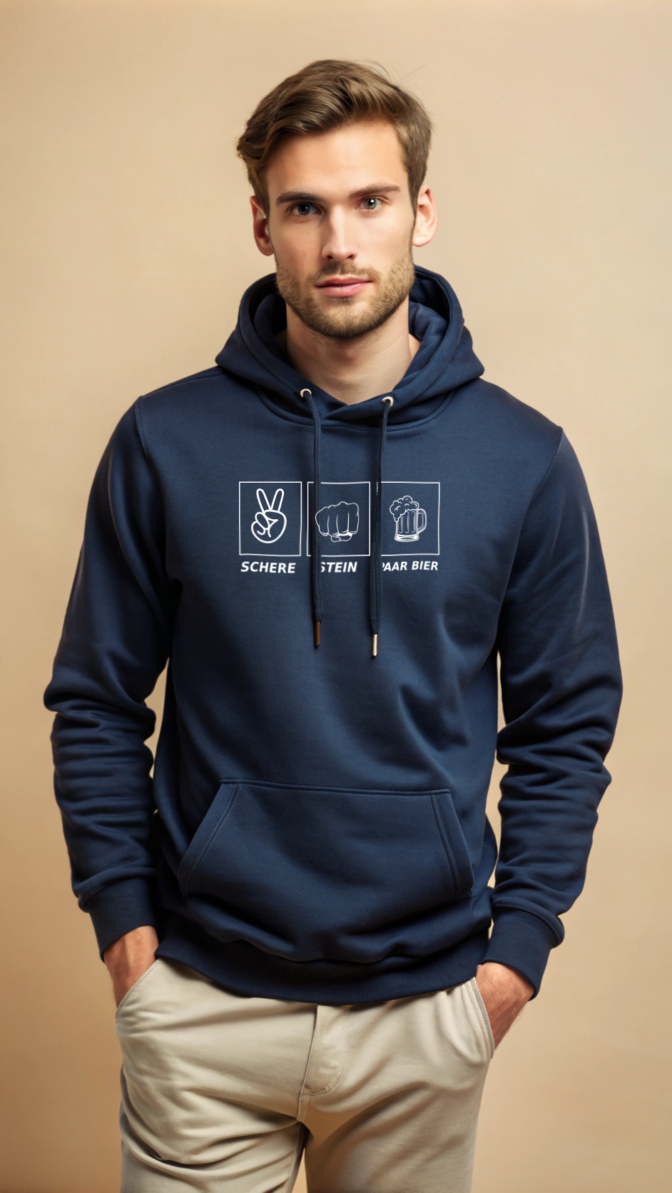 Hoodie "Schere, Stein, paar Bier" Herren